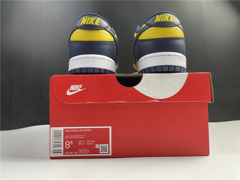 nike dunk low michigan dd1391-700