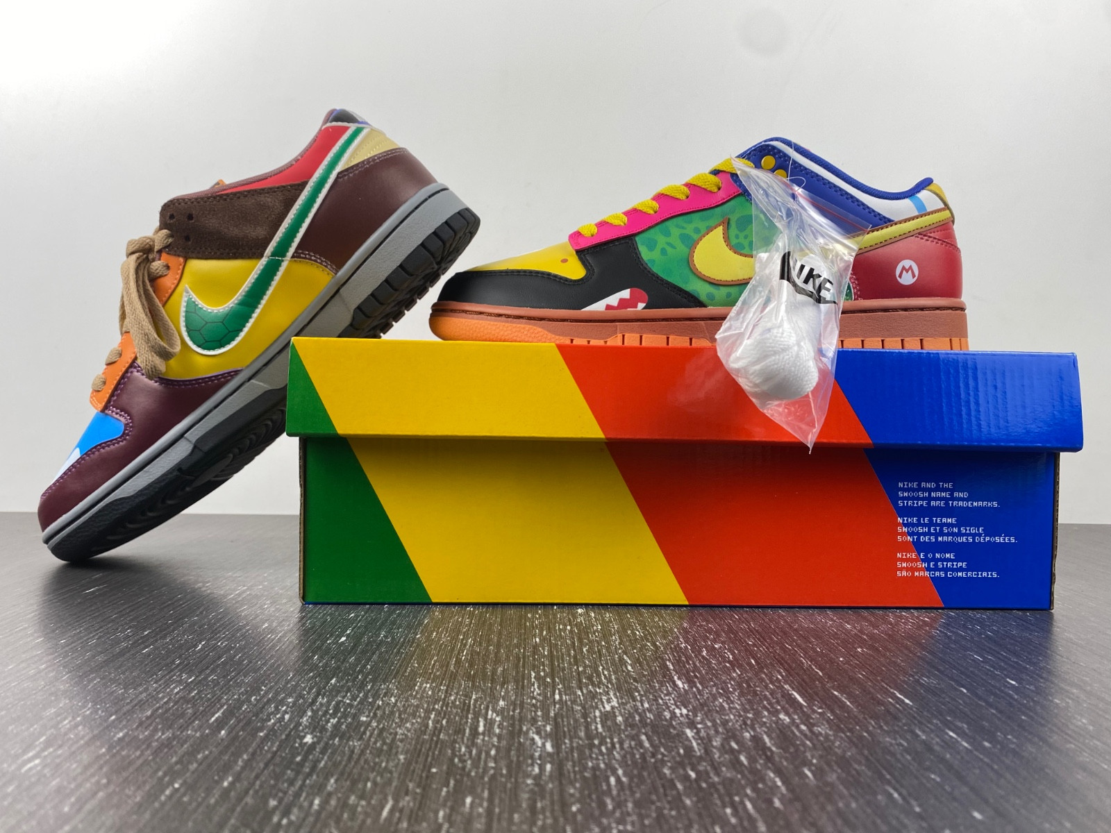 nike dunk low "what the S*per mario"