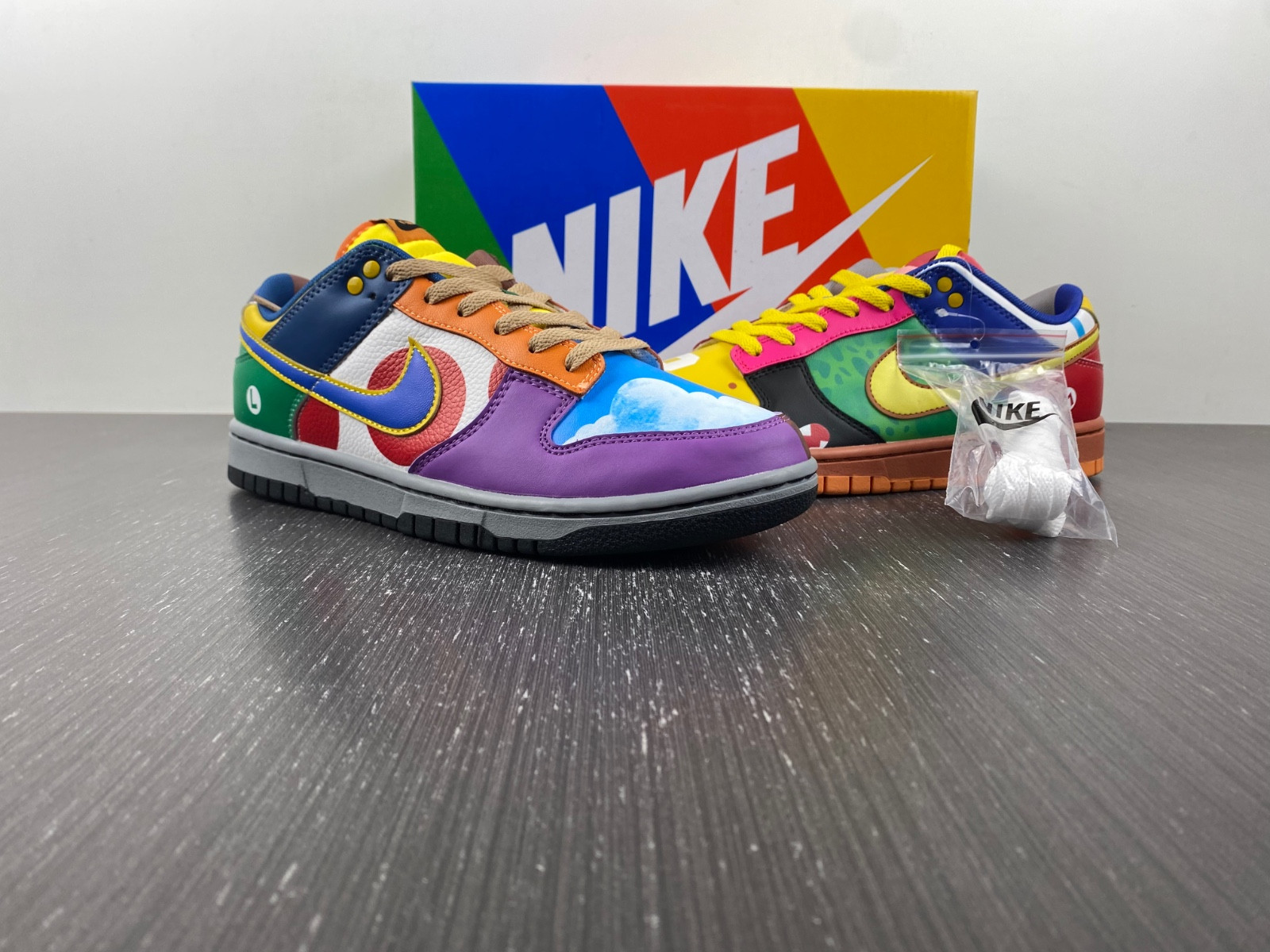 nike dunk low "what the S*per mario"