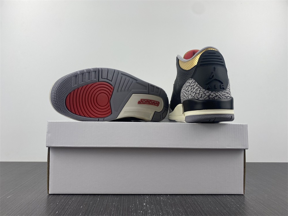 air jordan 3 wmns black gold ck9246-067
