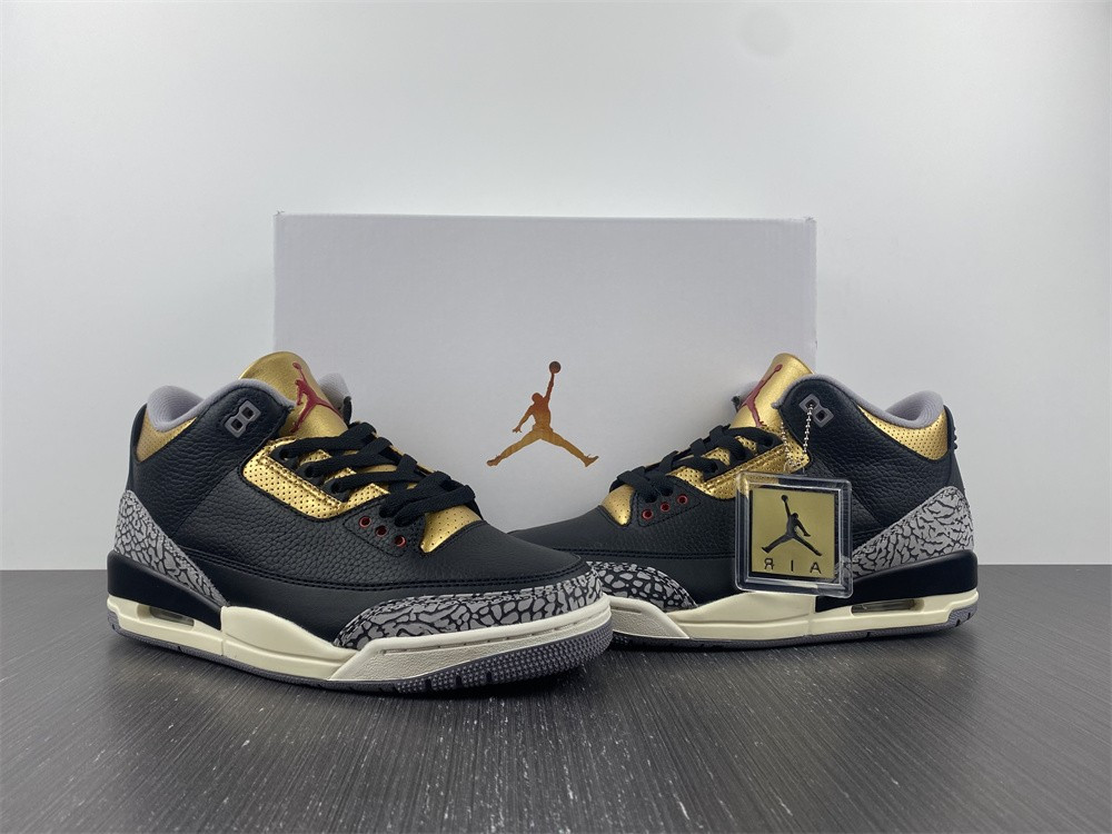 air jordan 3 wmns black gold ck9246-067