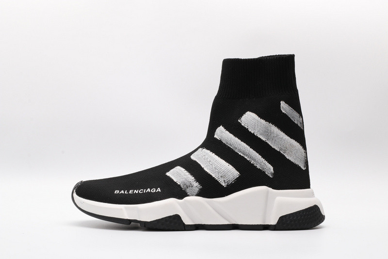 Ba*len*cia*ga speed trainer sneakers black