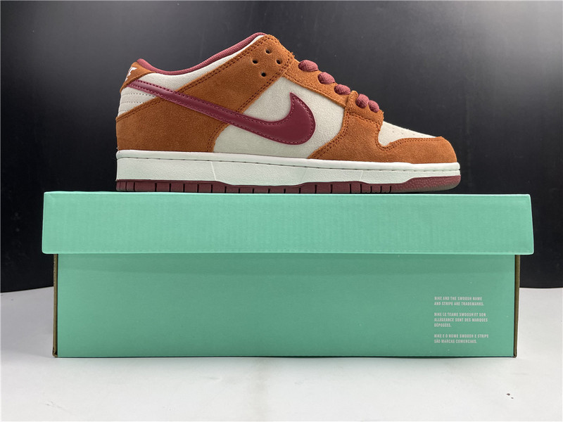 nike sb dunk low pro dark russet cedar - bq6817-202