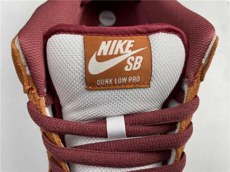 nike sb dunk low pro dark russet cedar - bq6817-202