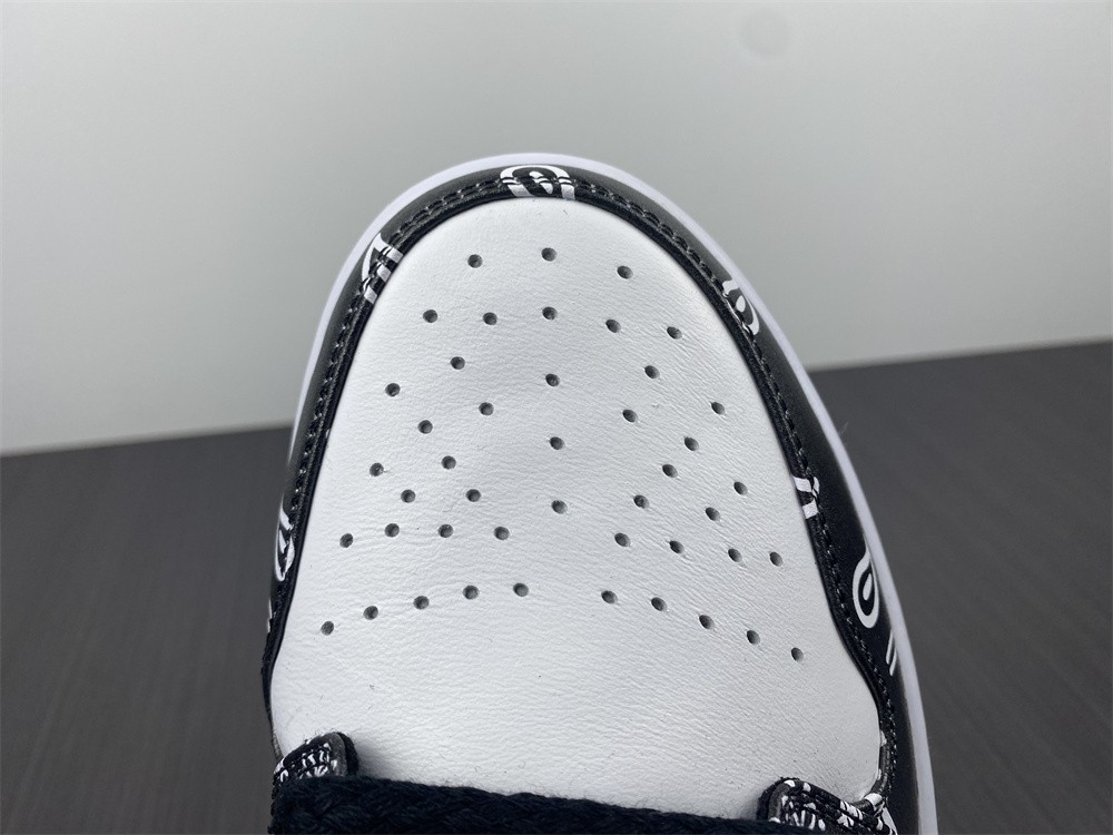 jordan 1 low black white grey - 553558-040