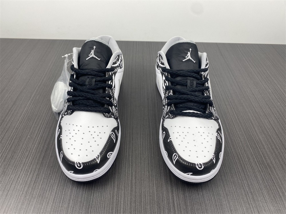 jordan 1 low black white grey - 553558-040