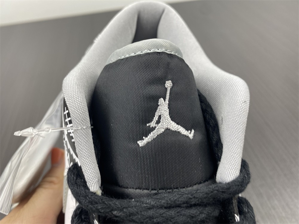 jordan 1 low black white grey - 553558-040