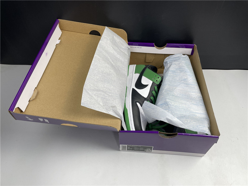 nike sb dunk low “classic green” bq6817-30