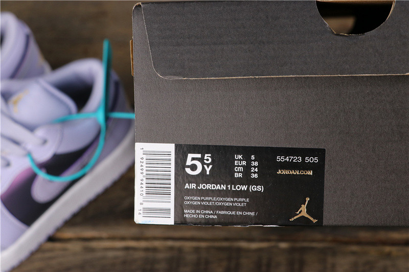 jordan 1 low oxygen purple (gs) 554723-505