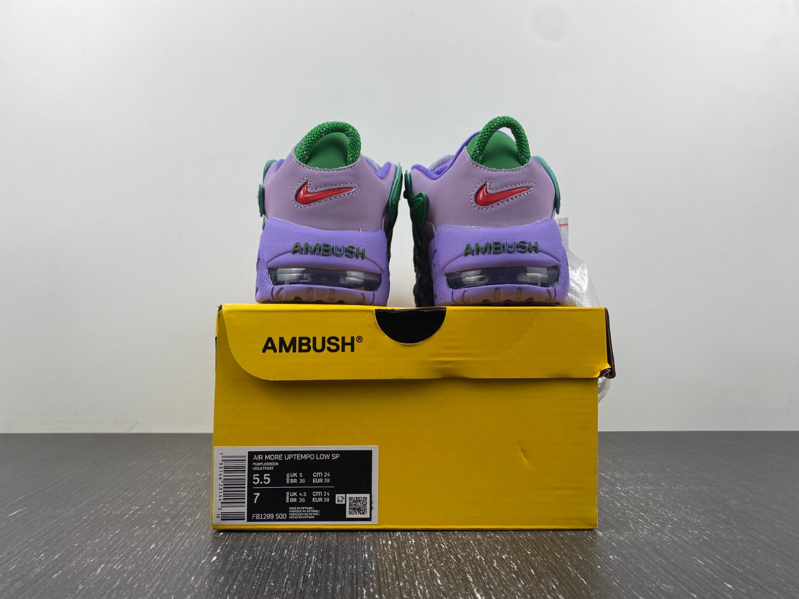 ambush x nike air more uptempo low "lilac" fb1299-500