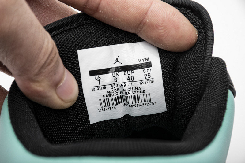 jordan 1 low emerald toe 553558-117