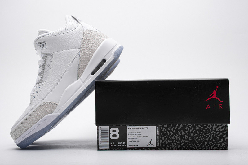 jordan 3 retro pure white (2018) 136064-111