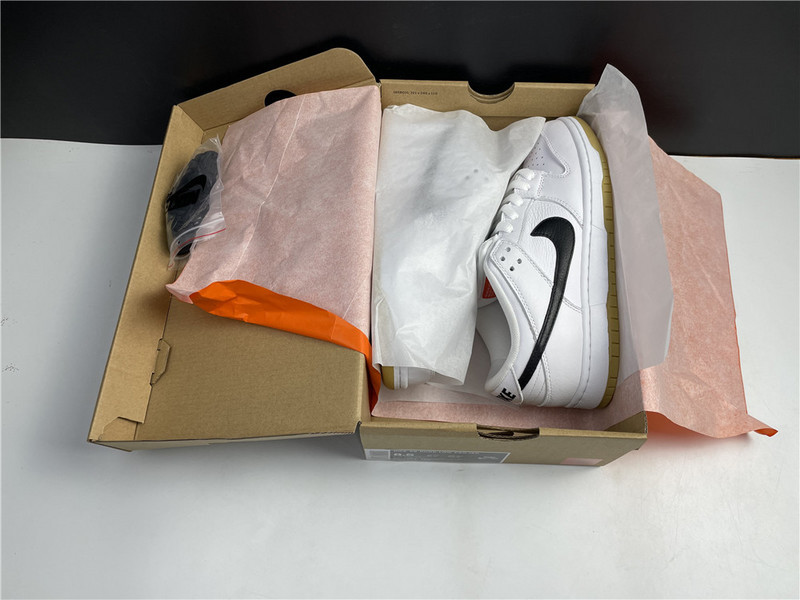 nike sb dunk low orange label white black - cd2563-100