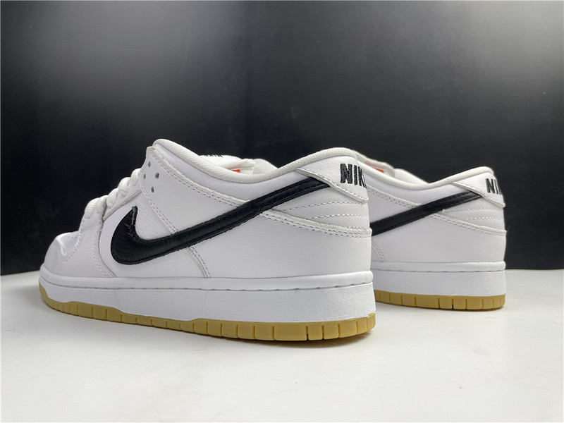 nike sb dunk low orange label white black - cd2563-100