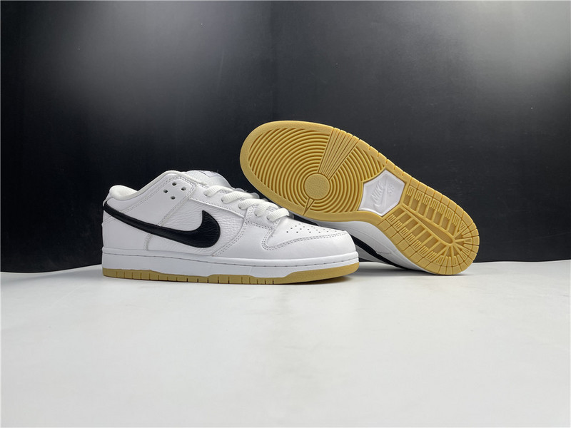 nike sb dunk low orange label white black - cd2563-100