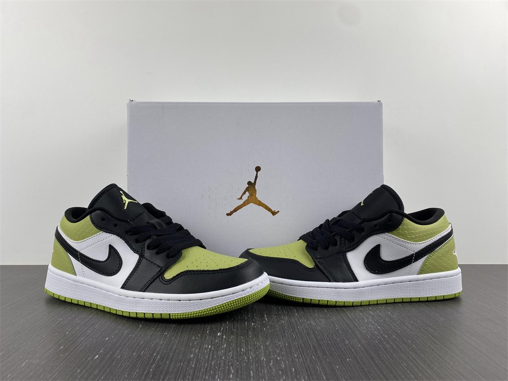jordan 1 low snakeskin vivid green (w) - dx4446-301