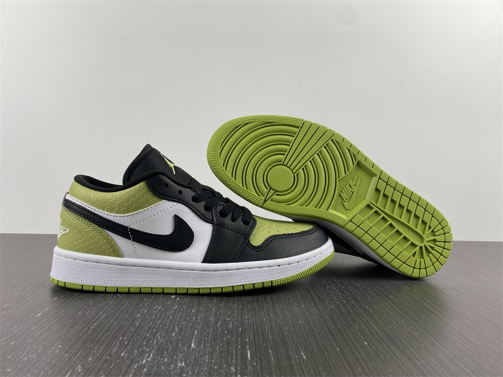 jordan 1 low snakeskin vivid green (w) - dx4446-301