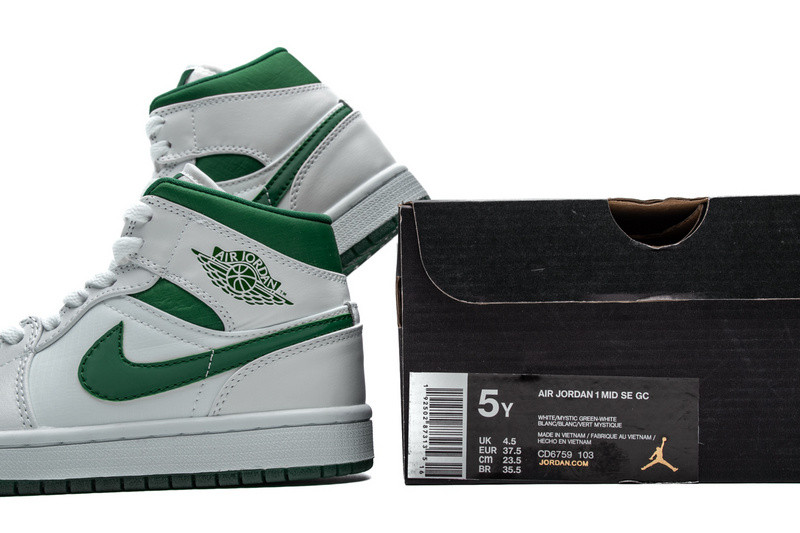 air jordan 1 mid white mystic green cd6759-103