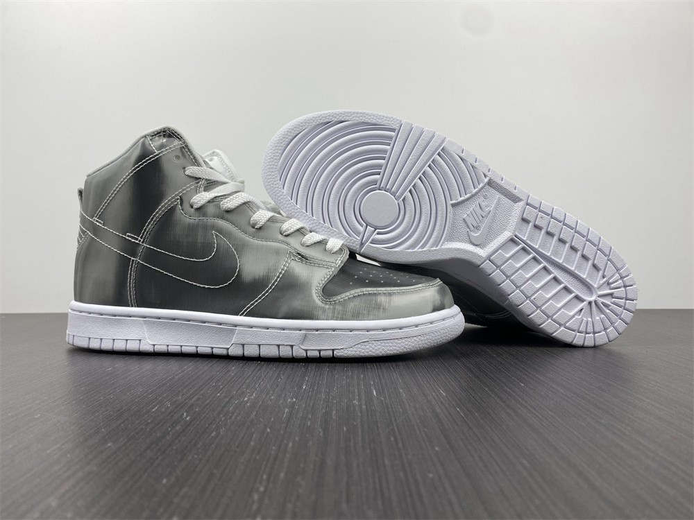 nike dunk high clot metallic silver - dh4444-900