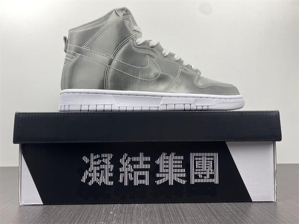 nike dunk high clot metallic silver - dh4444-900