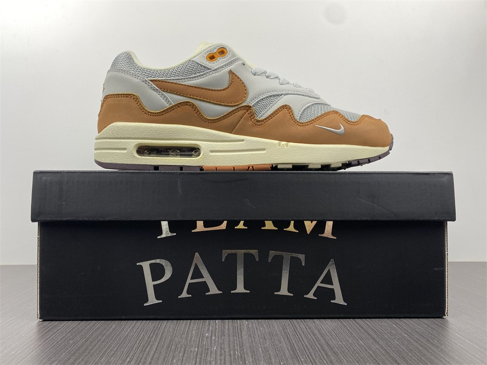 patta nike air max 1 rush maroon dh1348-001
