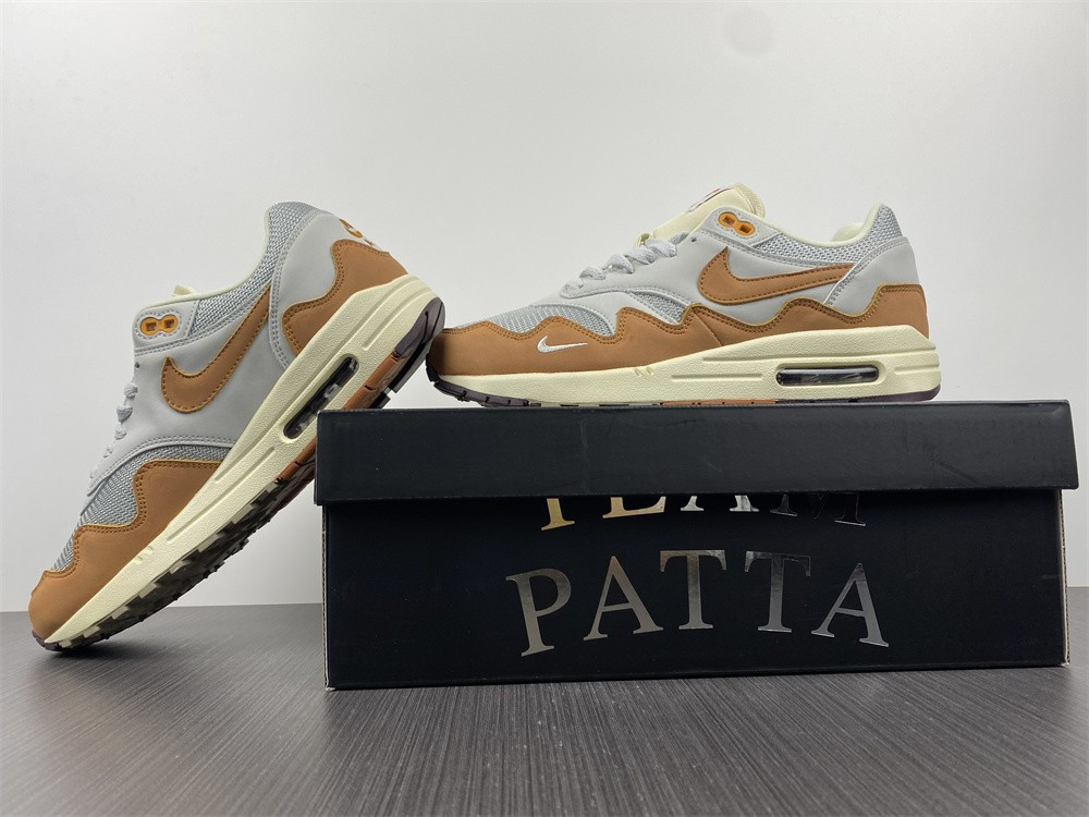 patta nike air max 1 rush maroon dh1348-001