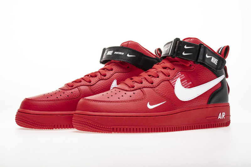 air force 1 mid utility university red 804609-605