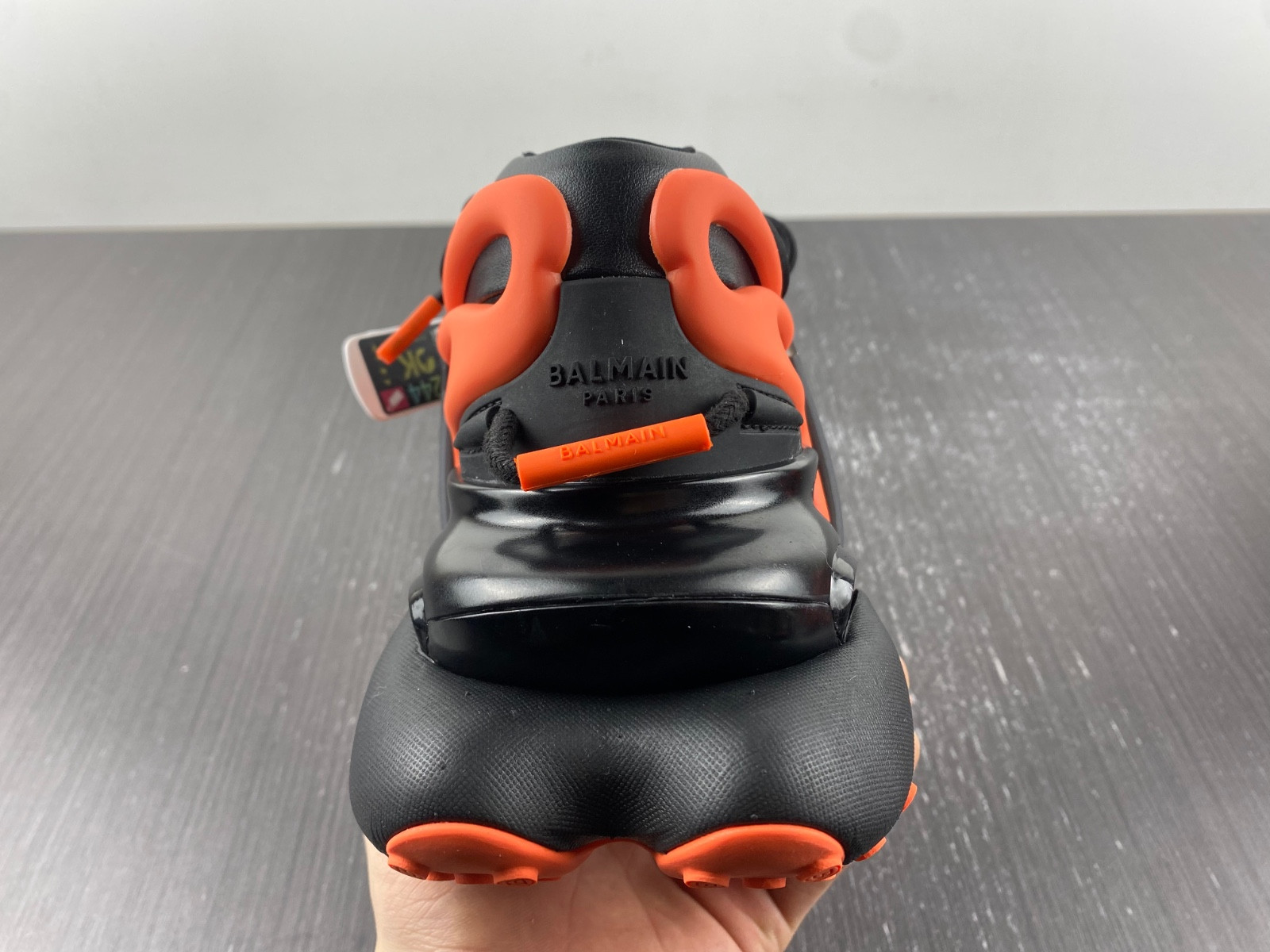 balmain neoprene and leather unicorn low-top sneakers ym1vj309