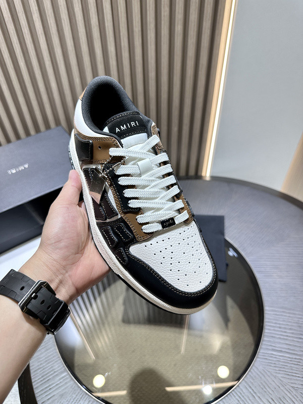 amiri skel top leather sneakers