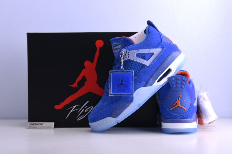 air jordan 4 retro game royal/un1 orange/white 103211