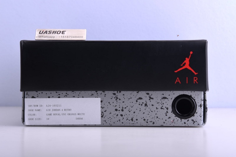 air jordan 4 retro game royal/un1 orange/white 103211