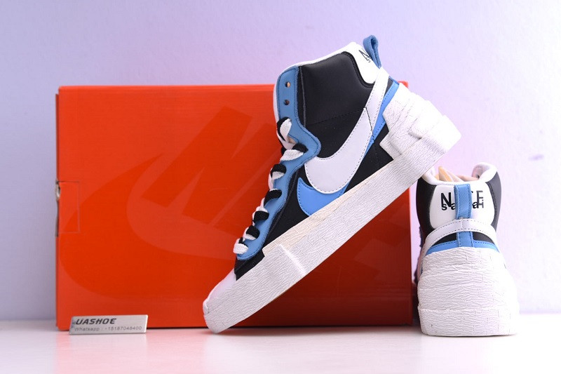 nike blazer high sacai white black legend blue bv0072-001