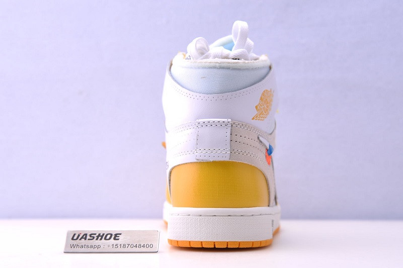 nike air jordan 1 unc yellow otw aq0818-149