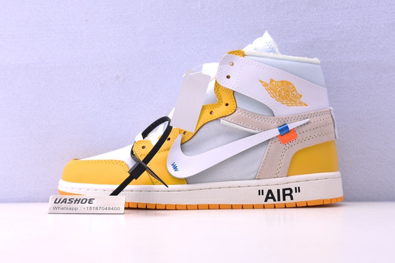 nike air jordan 1 unc yellow otw aq0818-149