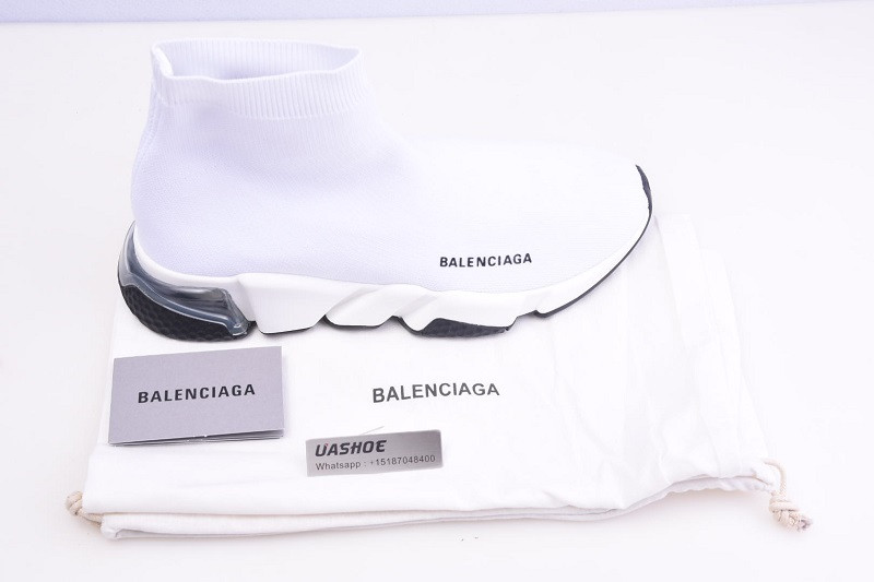 Ba*len*cia*ga speed trainer sneakers all white