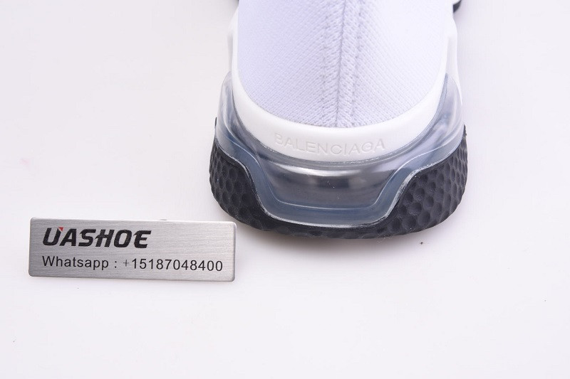 Ba*len*cia*ga speed trainer sneakers all white