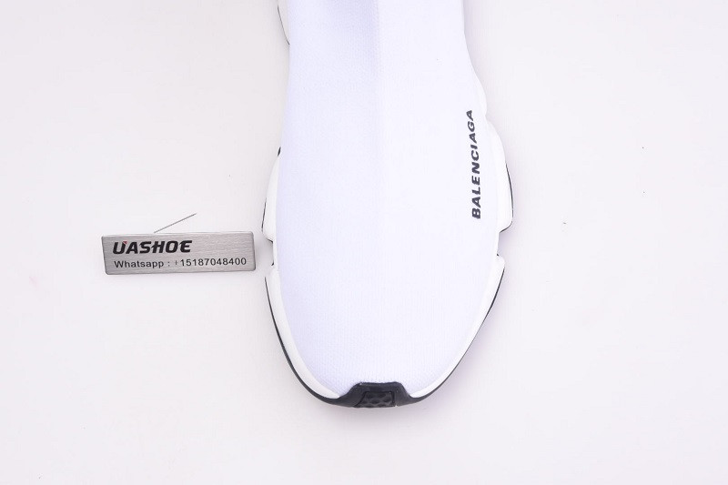 Ba*len*cia*ga speed trainer sneakers all white