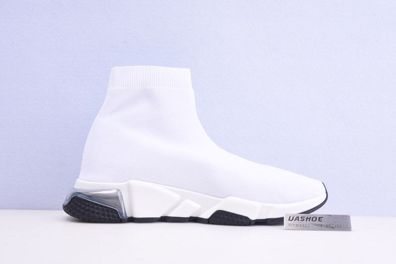 Ba*len*cia*ga speed trainer sneakers all white