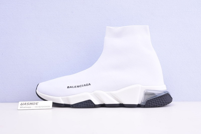 Ba*len*cia*ga speed trainer sneakers all white
