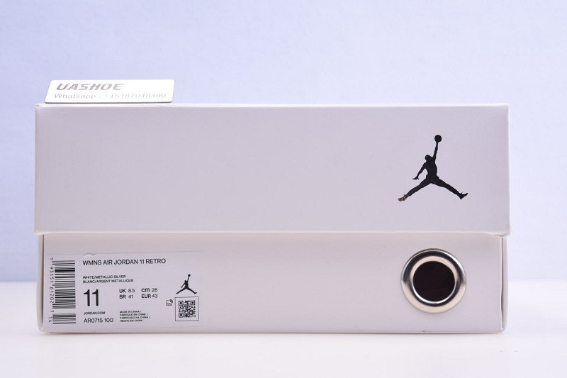 jordan 11 white metallic silver vast grey ar0715-100