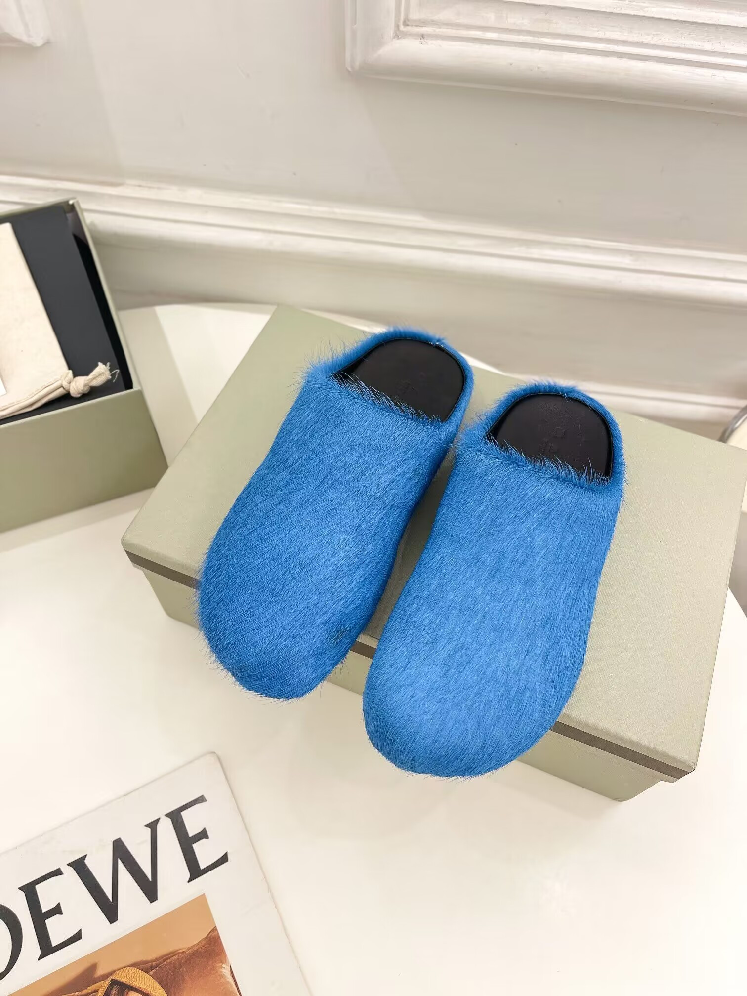 Ma*n1 blue fussbett sabot loafers