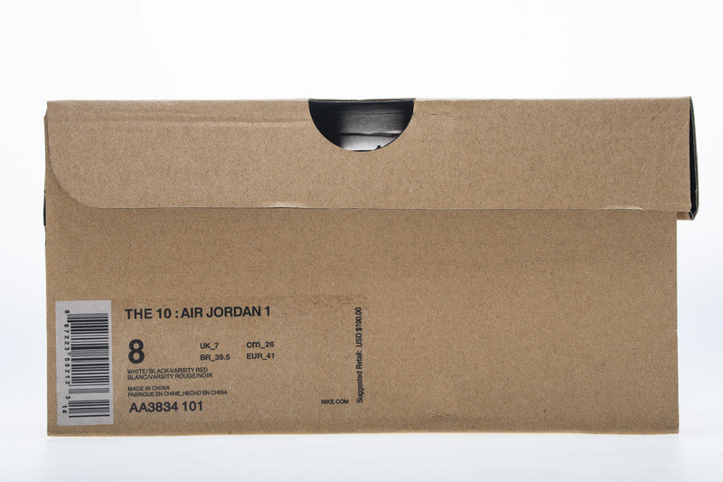 owt nike air jordan 1 retro chicago aa3834-101