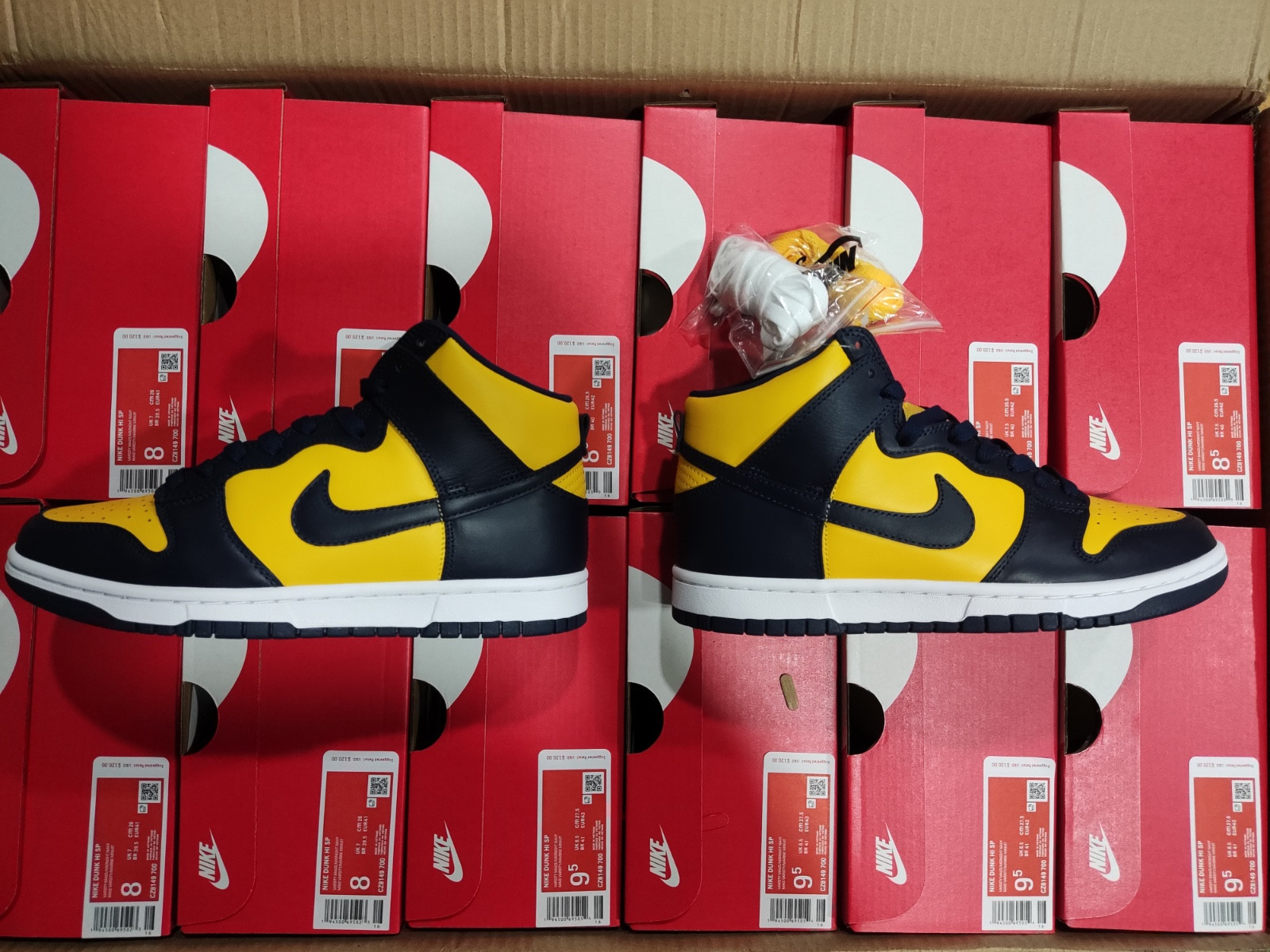 nike dunk high michigan (2020) - cz8149-700