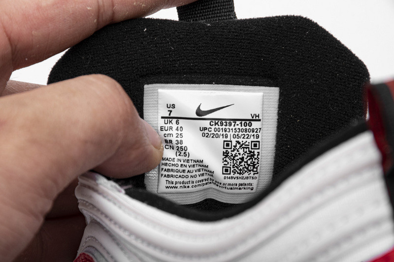 air max 97 sketch logo white black red ck9397-100