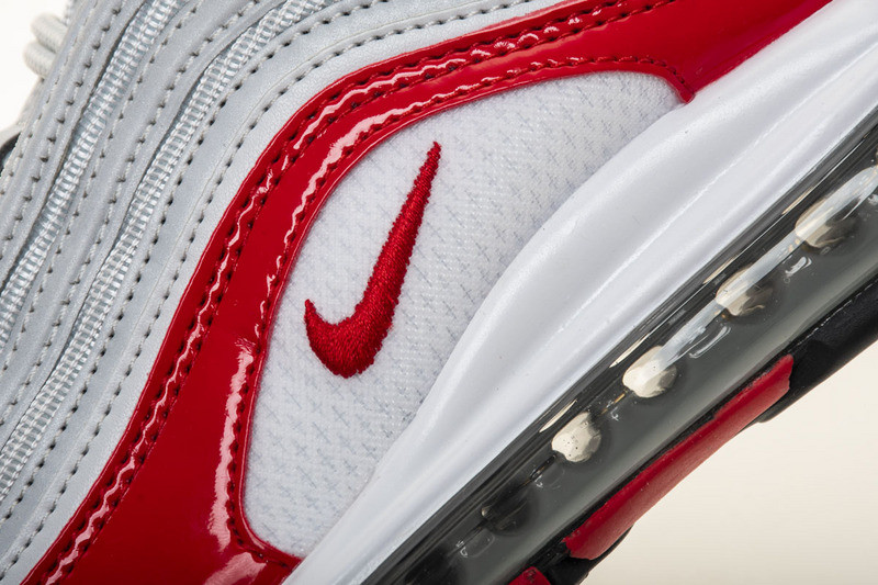 nike air max 97 pure platinum/university red 921826 -009