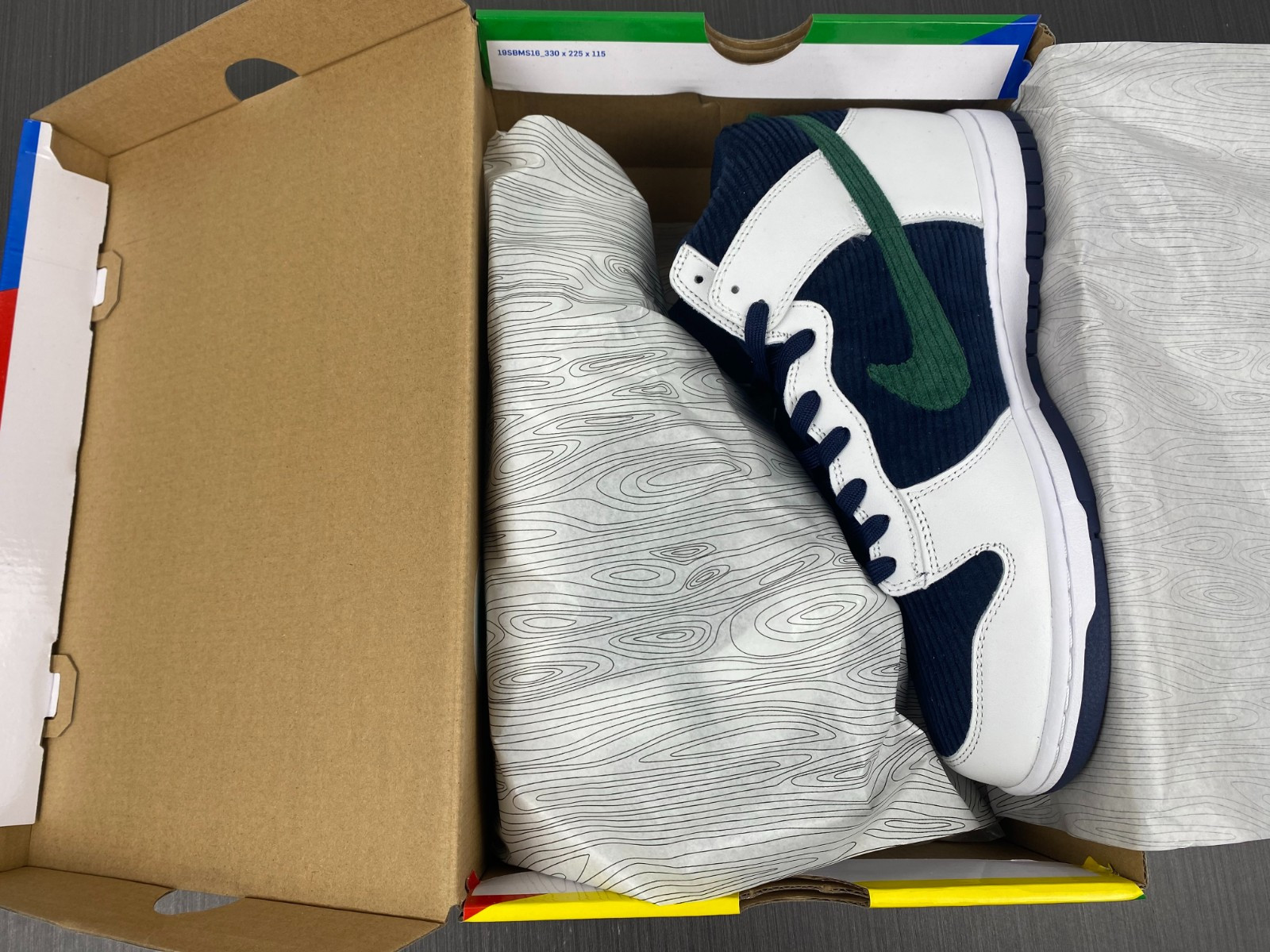 nike dunk high sports specialties white navy dh0953 400