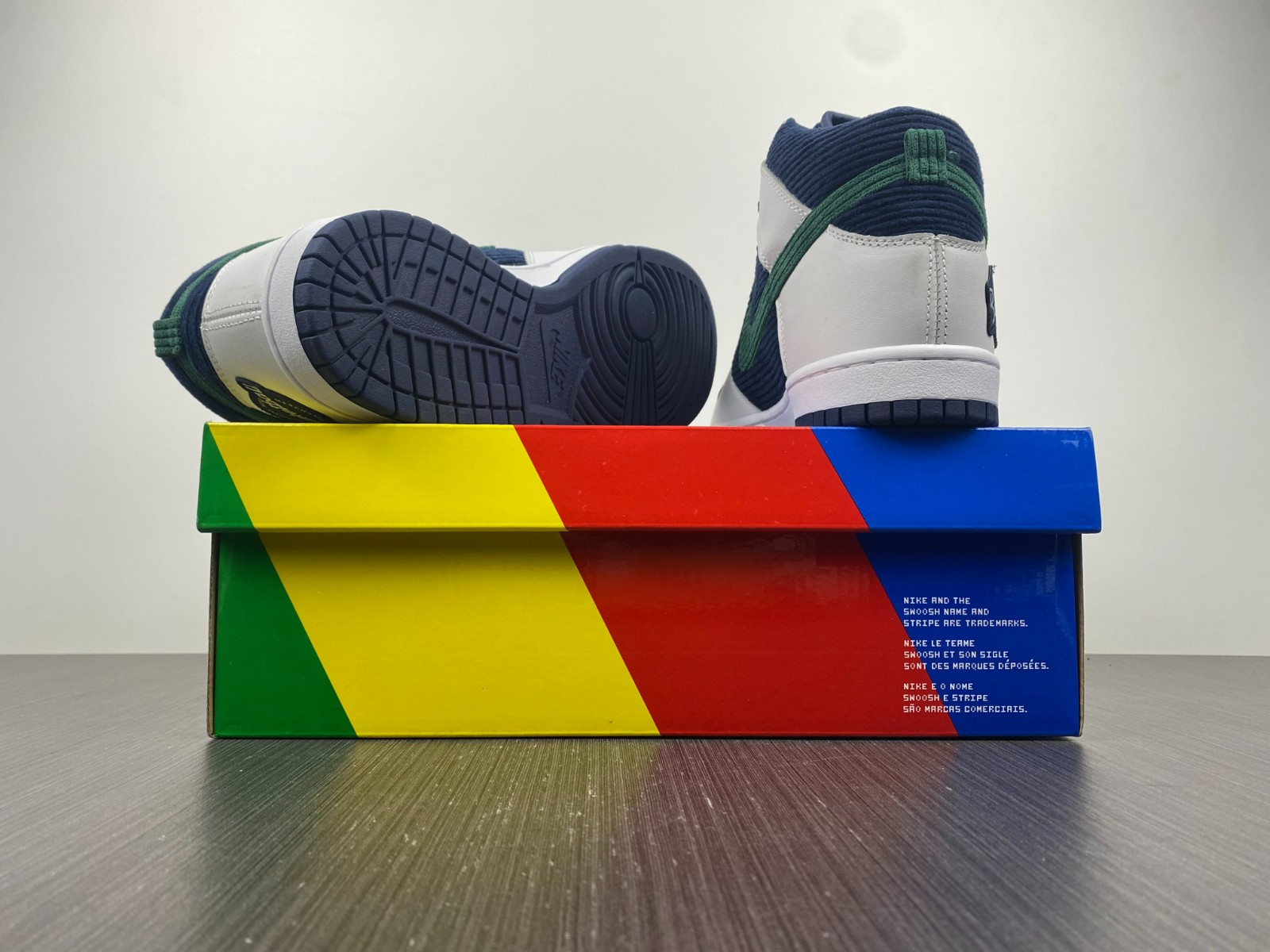 nike dunk high sports specialties white navy dh0953 400