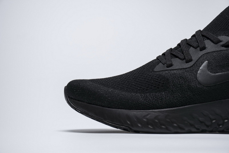 nike epic react flyknit black racer blue aq0067-004