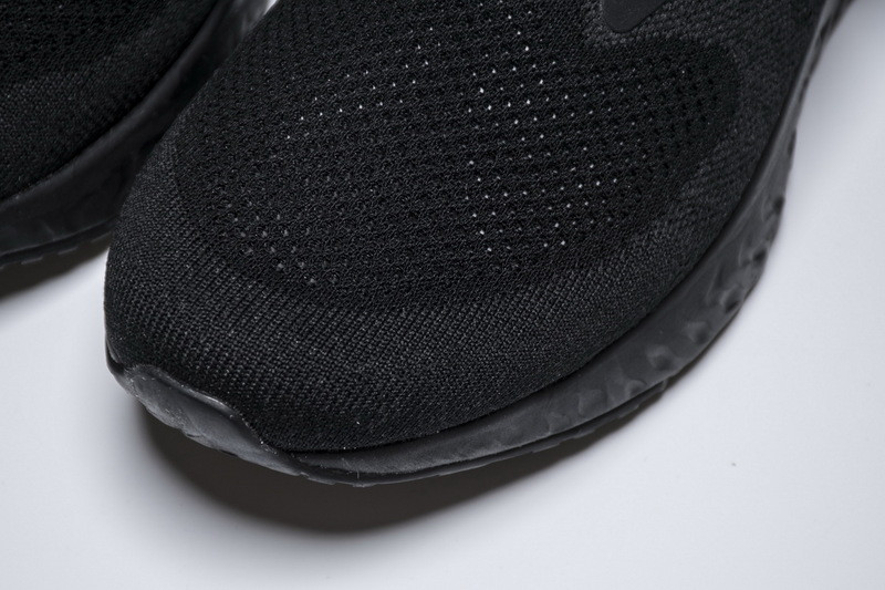 nike epic react flyknit black racer blue aq0067-004