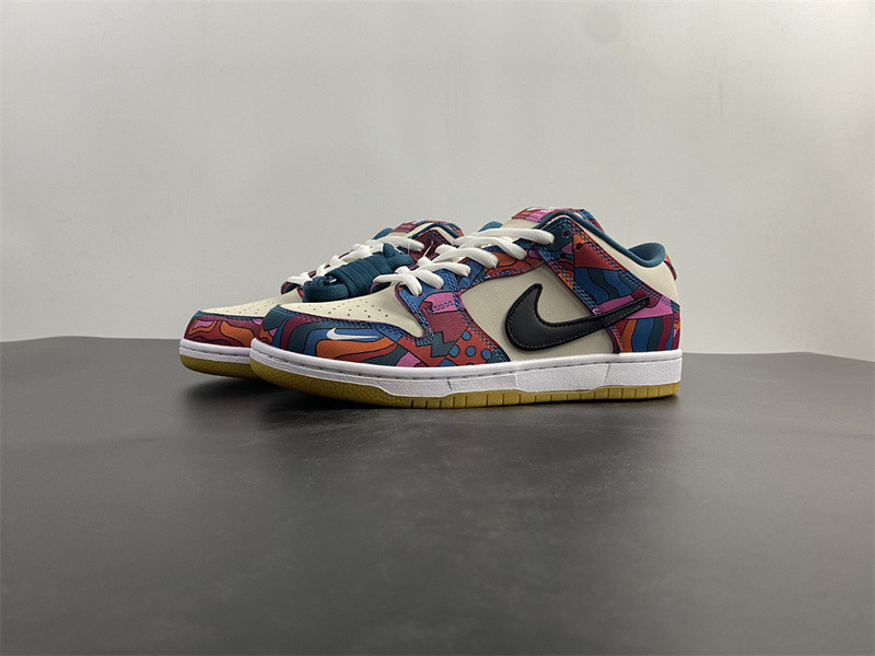 parra x dunk low pro sb ''abstract art'' - nike - dh7695 600